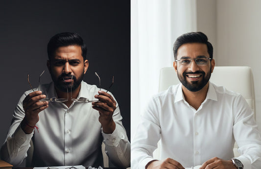 Rimless Adaptive Power Reading Glasses