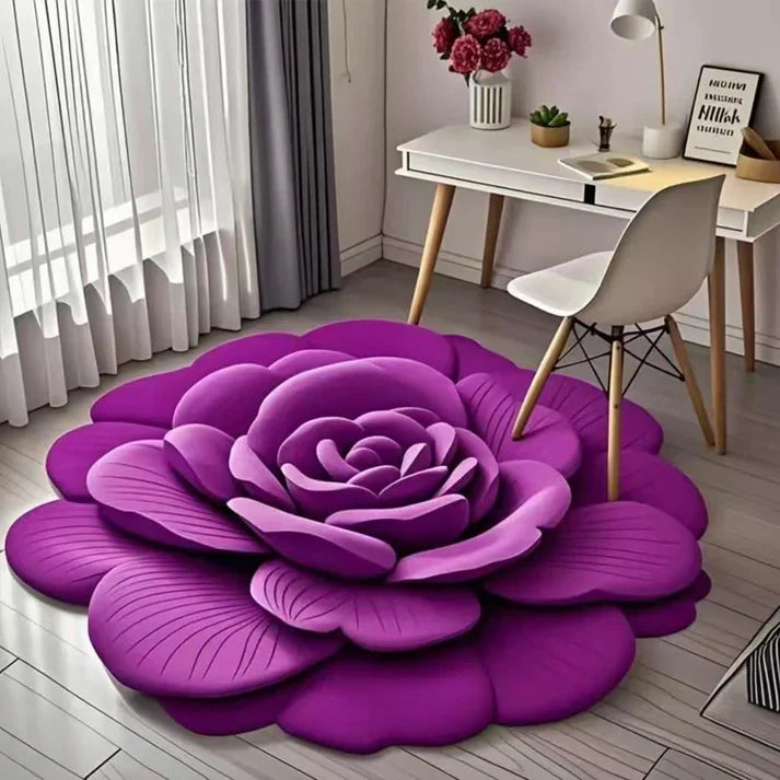 Floral Plush Diatomaceous Earth Floor Mat
