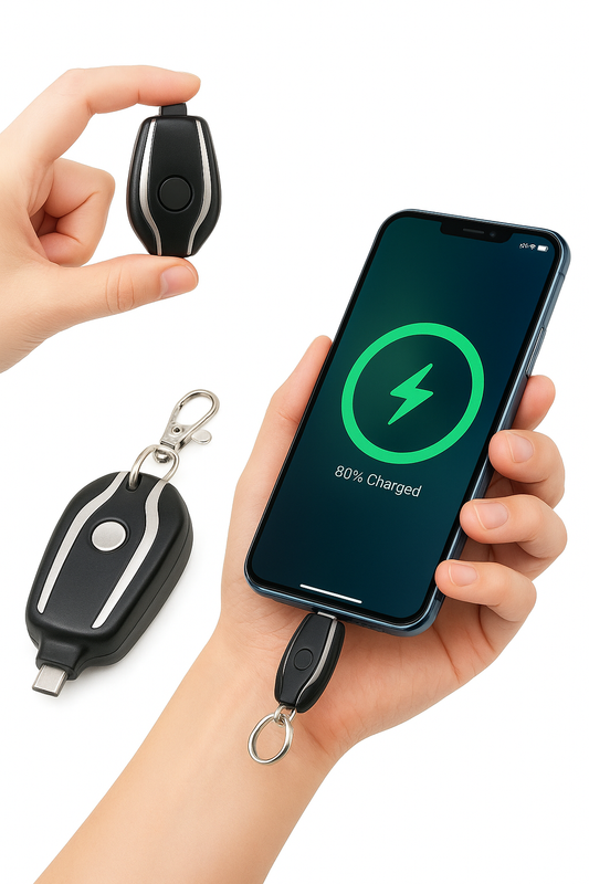 🔑⚡ Mini Keychain Power Bank 1500mAh 🔋 | Pocket-Friendly Fast Charger 📱 | Type-C & iOS Ready ✨