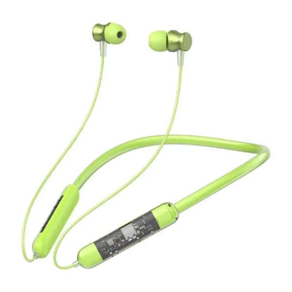 🎧🎵 Transparent Bluetooth Neckband 💚 | 72H Battery Life 🔋 |HD Voice | Deep Bass🔋✨