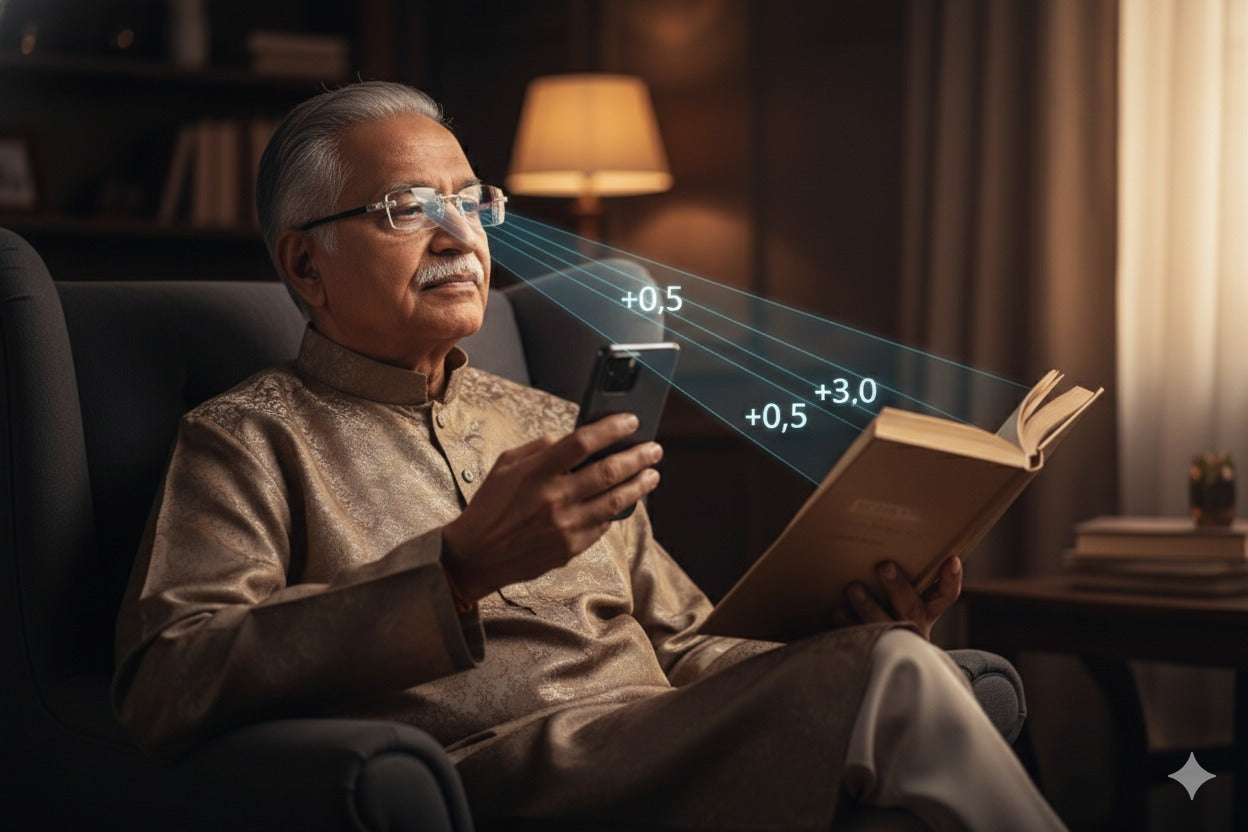 Adaptive Power Lightweight Reading Glass|Automatically Adjust to your vision